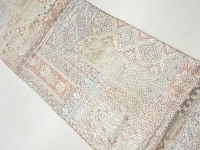 新佐賀錦華紋に草花・有栖川模様織出し袋帯